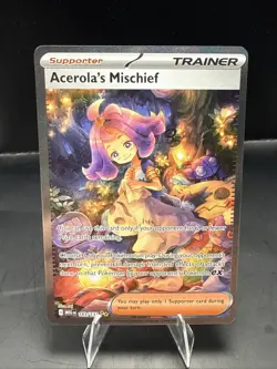 Pokemon Acerola's Mischief 183/132 Mega Evolution Full Art Holo Trainer Rare - Image 3