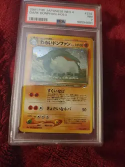 Pokemon 2001 Japanese Neo 4 Dark Donphan #232 holo rare NM PSA 7 - Image 1