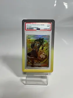 PSA 9 2017 Pokemon S&M Guardians Rising Hau Full Art Trainer 144/145 - Image 1