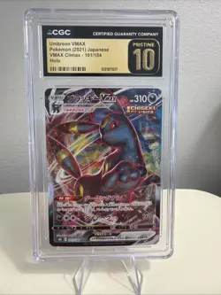 Umbreon VMAX Pokemon 2021 Japanese VMAX Climax 101/184 Holo CGC PRISTINE 10 - Image 1