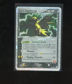 2004 Pokemon EX Team Rocket Returns Rocket's Zapdos EX 106/109 Holo Foil - Image 1