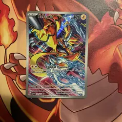Pokemon Zeraora 151/142 Sv07 Stellar Crown Illustration Rare Holo TCG IR - Image 2