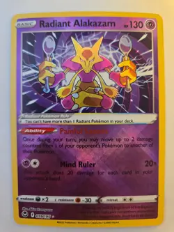 Radiant Alakazam 059/195 Radiant Rare Silver Tempest NM/M Pokemon - Image 1