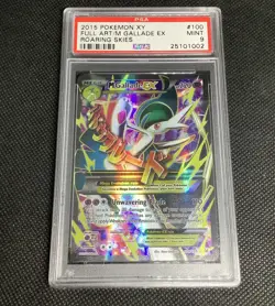 PSA 9 Mega Gallade EX 2015 Pokemon Card XY Roaring Skies #100 Full Art Mint - Image 2