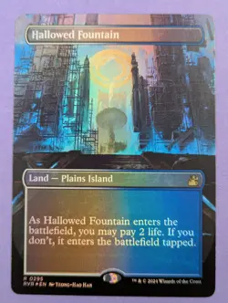 MTG: Ravnica Remastered: Hallowed Fountain Foil Borderless #0295 Rare - NM - Image 1