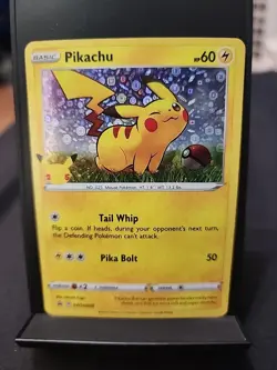 Pokemon TCG Pikachu SWSH039 Sword & Shield Holo Black Star Promo Card - Image 1