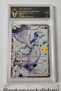 Reshiram 113/114 - 2021 Celebrations Set *TCG 10 - FLAWLESS* Holo Pokemon Card - Image 3