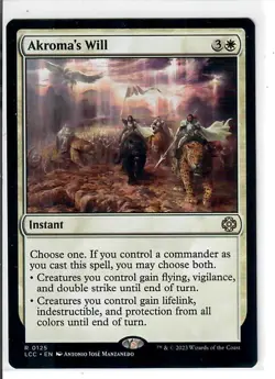 Akroma's Will 125 Commander: The Lost Caverns of Ixalan Magic: The Gathering NM - Image 1
