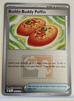 POKEMON ~ BUDDY-BUDDY POFFIN ~ 144/162 ~ LEAGUE & CHAMPIONSHIP ~ RARE ~ NM - Image 1