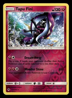 Tapu Fini 151/214 Reverse Holo S&M Lost Thunder Pokemon Card - Image 1