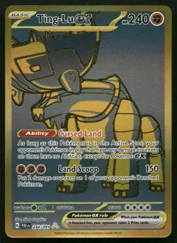 Ting-Lu ex 244/091 Paldean Fates PAF Secret Rare Gold English POKEMON - Image 1