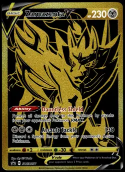Zamazenta V SWSH077 SWSH Black Star Promo NM Pokemon 2019 - Image 1