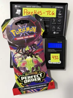 (VERY HEAVY)🔥 31.77g Pokemon Perfect Order Sleeved Booster Pack Factory Sealed✅ - Image 1