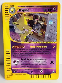 Hypno H12/H32 Aquapolis Holo 2002 Nintendo Pokemon Card - Image 1