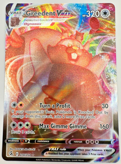 Pokemon Karte TCG Schlaraffel VMAX 218/264 Fusionsangriff Holo Rare Englisch NM - Image 1