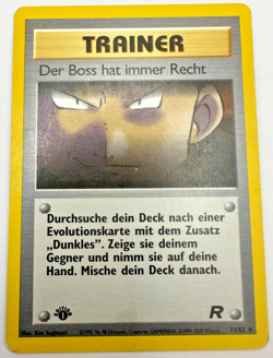 Pokemon Karte TCG Der Boss hat... 73/82 1.Team Rocket no Holo Deutsch LP - Image 1
