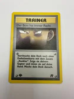 Pokemon Karte TCG Der Boss hat... 73/82 1.Team Rocket no Holo Deutsch LP - Image 2