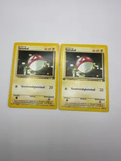 Pokemon Karte TCG Voltoball 69/82 1. Team Rocket no Holo Vintage Deutsch LP - Image 2