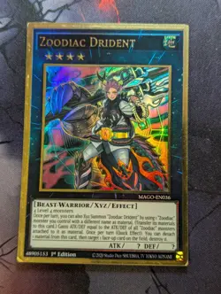Zoodiac Drident MAGO-EN036 Premium Gold Rare 1st Ed YuGiOh - Image 1