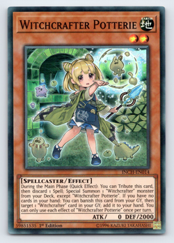Witchcrafter Potterie - INCH-EN014 - Super Rare - 1st Edition Yugioh - Image 1