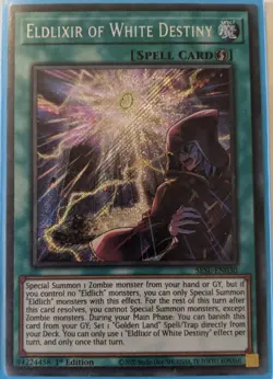 YuGiOh Eldlixir of White Destiny Secret Rare 1st Edition SESL-EN030 NM - Image 1