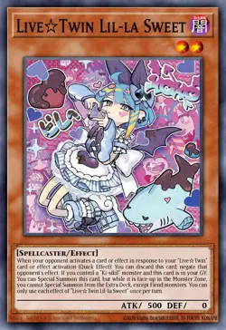 Yugioh ALIN-EN028 - LiveUTwin Lil-la Sweet - Ultra Rare - Image 1