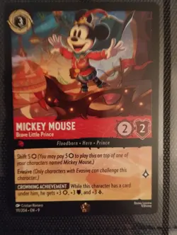 MICKEY MOUSE-Brave Little Prince 111/204 Fabled Disney Lorcana TCG - Image 1