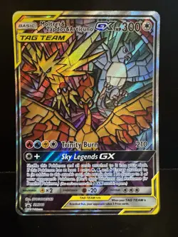 Moltres Zapdos Articuno GX Tag Team SM210 Pokemon Card Black Star Promo - Image 1
