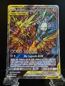 Moltres Zapdos Articuno GX Tag Team SM210 Pokemon Card Black Star Promo - Image 2