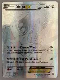 Dialga EX - Secret Rare 122/119 - Phantom Forces - Pokemon Card - Lightly Played - Image 1