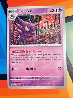Haunter 093/165 NM - 151 Scarlet Violet Pokemon Card - Tomokazu Komiya Art - Image 1