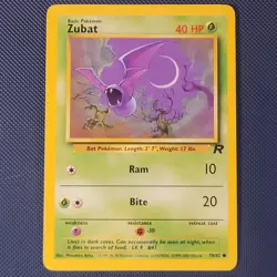 Zubat 70/82 - Team Rocket - Common Vintage WOTC Pokemon Card - NM - Image 1