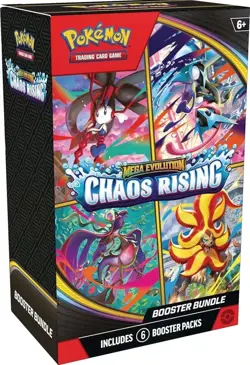 Pokemon TCG: Mega Evolution Chaos Rising Booster Bundle 6 Packs Presale - Image 1