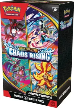 Pokemon TCG: Mega Evolution Chaos Rising Booster Bundle 6 Packs Presale - Image 2