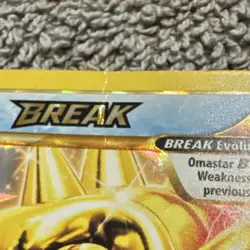 Pokemon TCG Omastar BREAK Fates Collide 19/124 Rare Full Art Holo 140 HP - Image 2