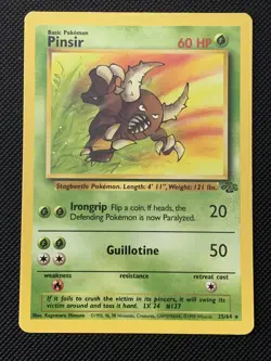 🤙 Pinsir 25/64 Non Holo Rare - Pokemon Jungle Unlimited - Image 1