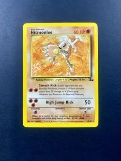 1999 Pokemon Hitmonlee Fossil NM MNT Non Holo Vintage Rare Unlimited #22 - Image 1