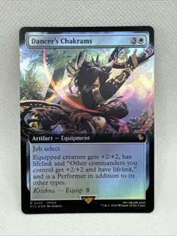 MTG - Dancer's Chakrams (Extended Art) Commander: Final Fantasy Foil NM - Image 1