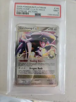 2009 POKEMON PLATINUM SUPREME VICTORS #145 GARCHOMP C LV.X-HOLO PSA 9 - Image 1