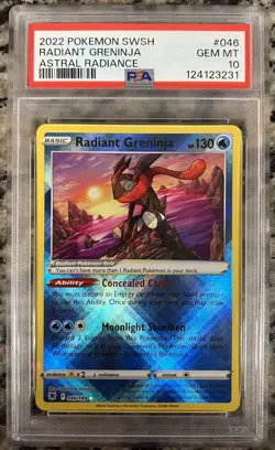 2022 POKEMON SWORD & SHIELD ASTRAL RADIANCE #046 RADIANT GRENINJA PSA 10 - Image 1
