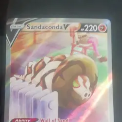 Pokemon Ultra Rare Sandaconda V Full Art 252/264 Fusion Strike Holo 220 HP - Image 3