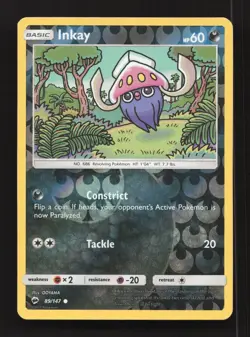 Inkay 89/147 Common Burning Shadows Reverse Holo Near Mint - Image 1