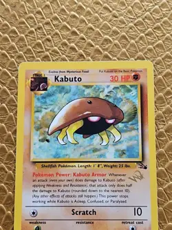 Pokemon TCG Kabuto 50/62 Gold Stamped - WOTC Promo - Image 2