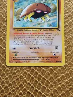 Pokemon TCG Kabuto 50/62 Gold Stamped - WOTC Promo - Image 3