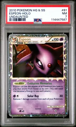 2013 POKEMON UNDAUNTED ESPEON PRIME #81 ULTRA RARE PSA 7 NM #114447587 - Image 1