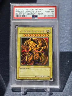 Yugioh 2004 Winged Dragon Of Ra * DOD-001 Promo Secret Rare * PSA 10 GEM MINT - Image 1