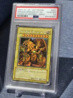 Yugioh 2004 Winged Dragon Of Ra * DOD-001 Promo Secret Rare * PSA 10 GEM MINT - Image 2