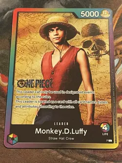 One Piece - 1x Monkey.D.Luffy - Live Action Leader Promo NM - Image 1