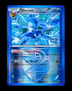 2013 Pokemon GLACEON Plasma Freeze REVERSE HOLO RARE Black & White Card 23/116 - Image 1