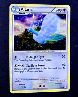 2010 Pokemon ALTARIA Triumphant Set COSMOS HOLO Rare Card 2/102 PERFECT SWIRL - Image 1